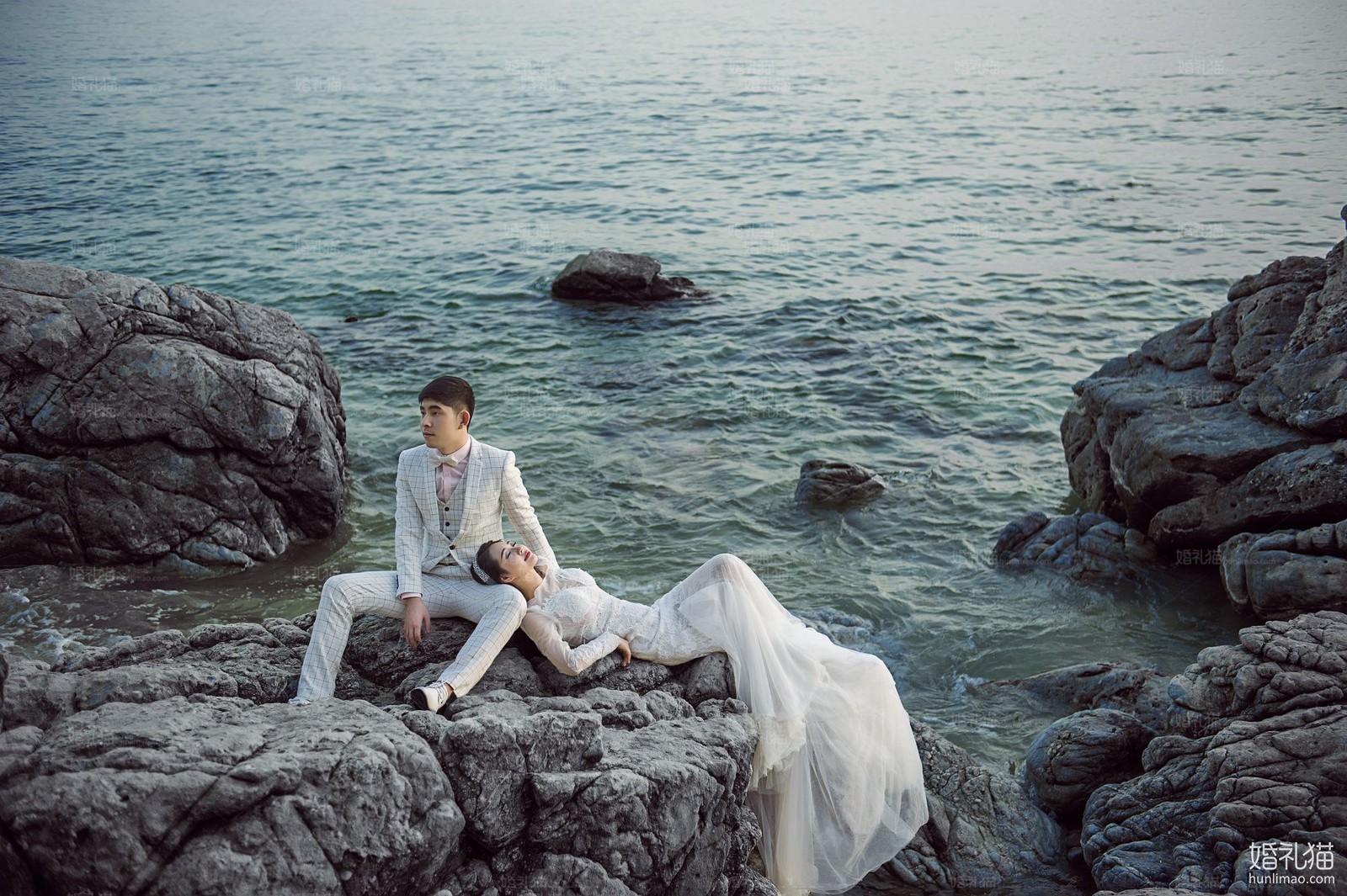 海景结婚照,[海景, 礁石],深圳婚纱照,婚纱照图片